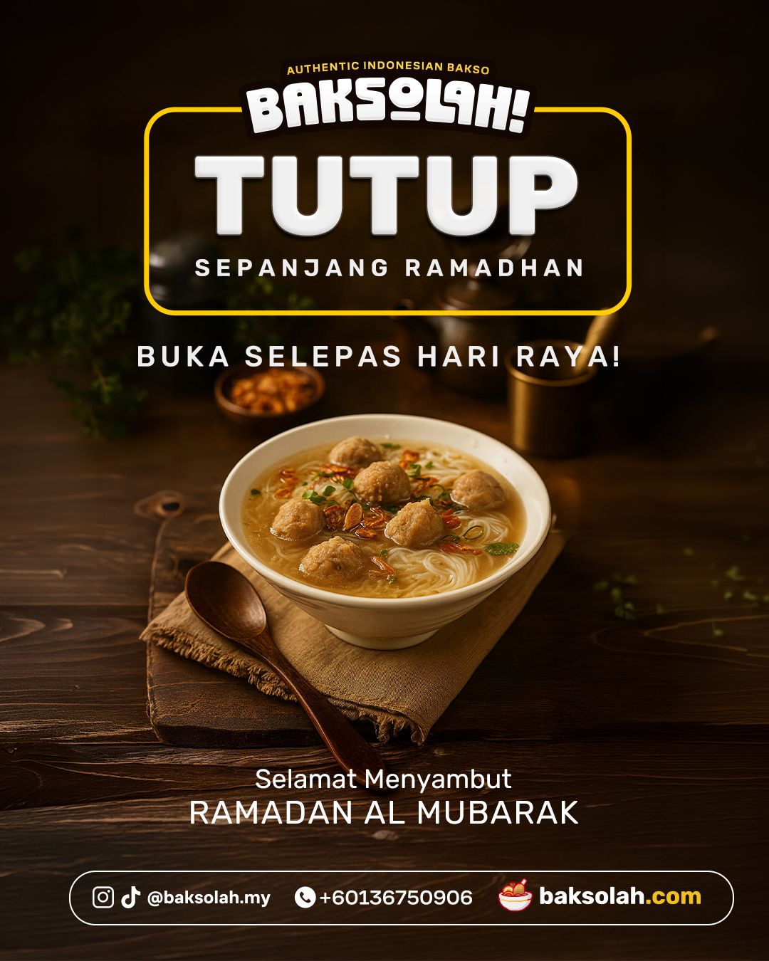 Baksolah! Tutup Sepanjang Ramadhan